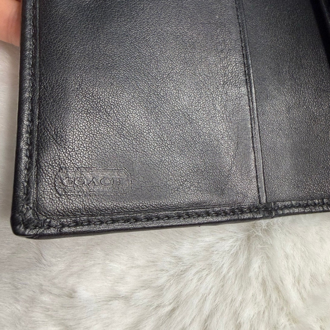 y2k Coach Vintage Black Leather Wallet