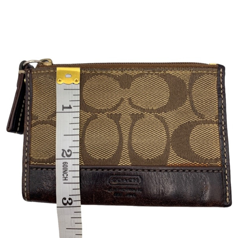 SALE y2k COACH Brown Signature Canvas Card holder Coin Purse