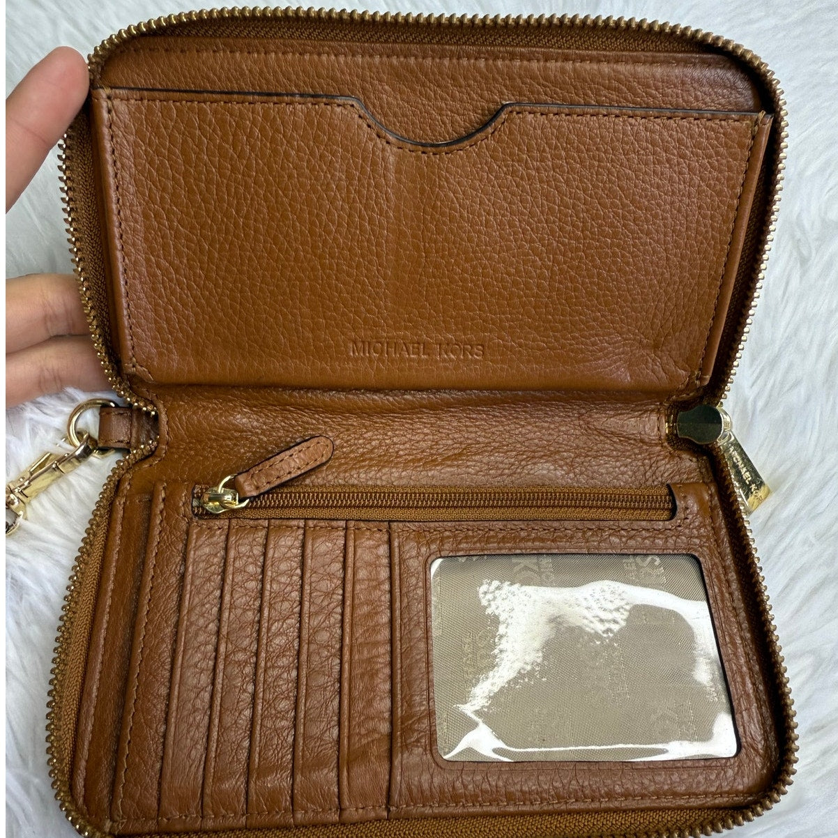 Michael Kors Brown Zip Around Wallet