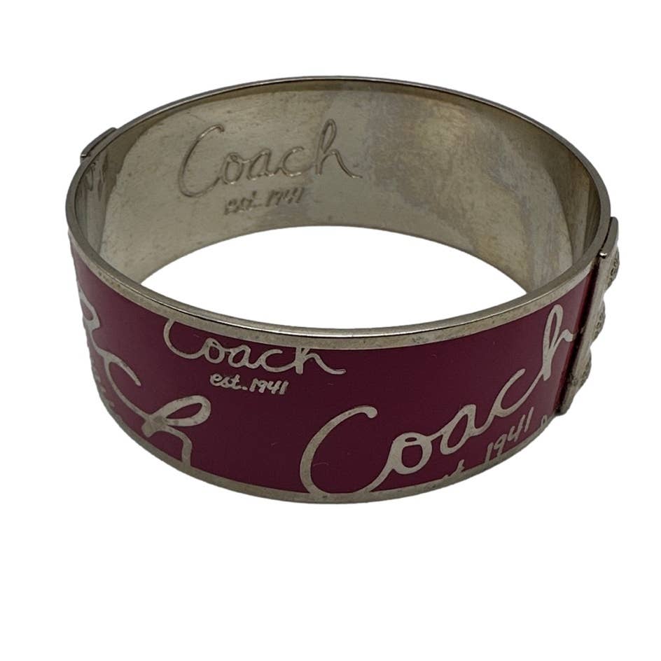 COACH Purple Signature Bangle Bracelet