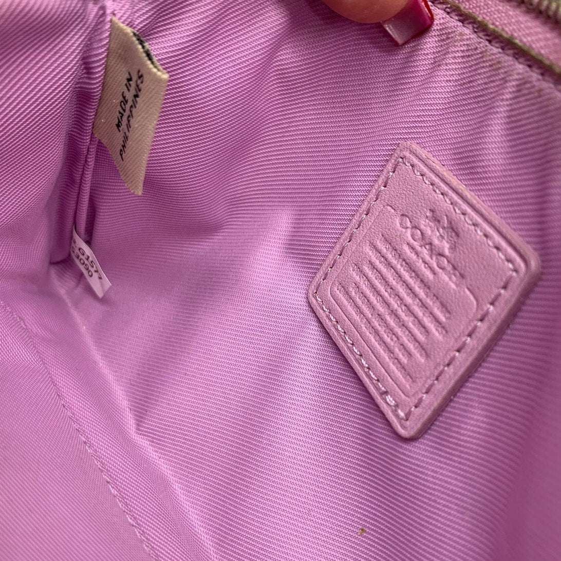 COACH Pink Double Zipper Wristlet