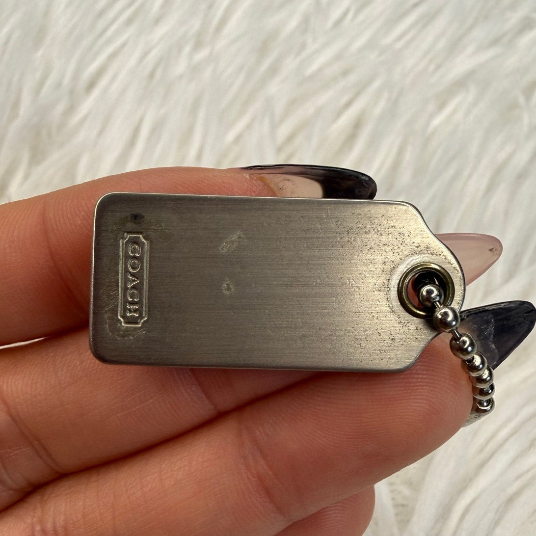 1" COACH  Fob Bag Charm Hang tag Hangtag
