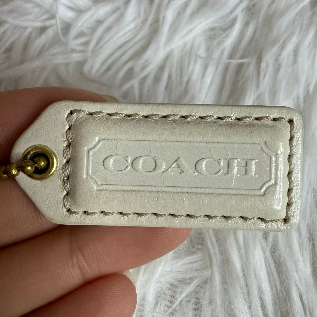 1.5" y2k COACH Vintage Fob Bag Charm Hang tag Hangtag