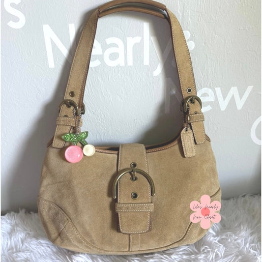 y2k COACH Vintage Tan Soho Double Strap Shoulder Bag Purse