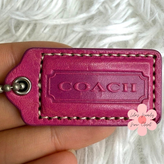 1.5" Coach Fob Bag Charm Hang tag Hangtag