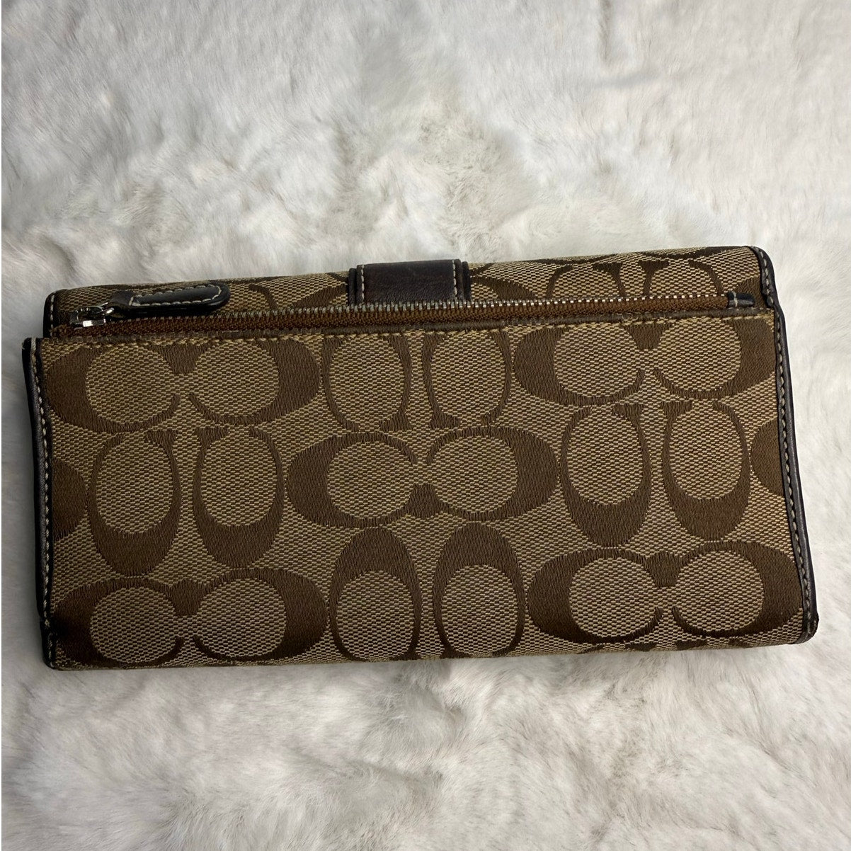 Coach Brown Canvas Wallet