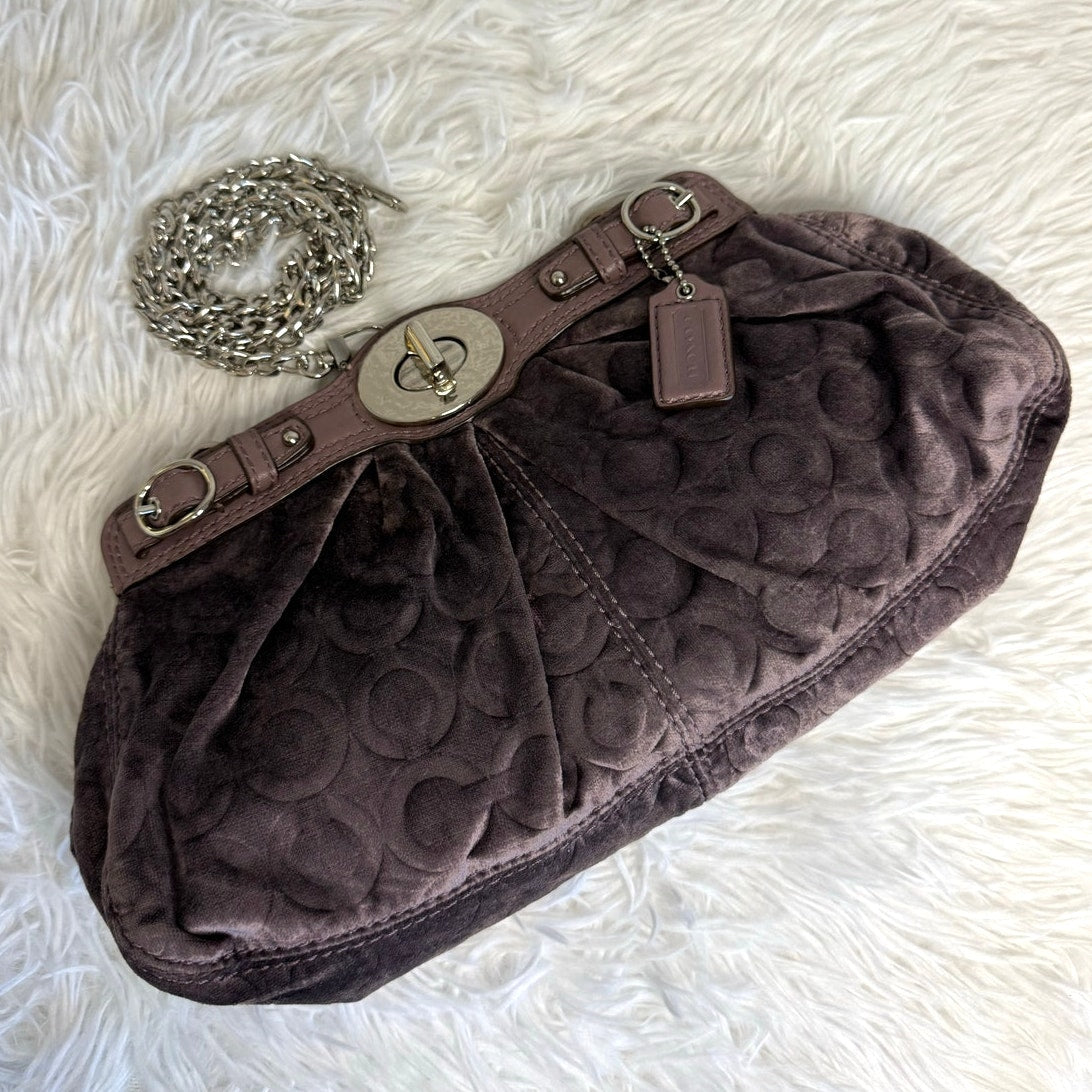 RARE y2k COACH Turnlock Garnet Mini Purse Clutch Handbag