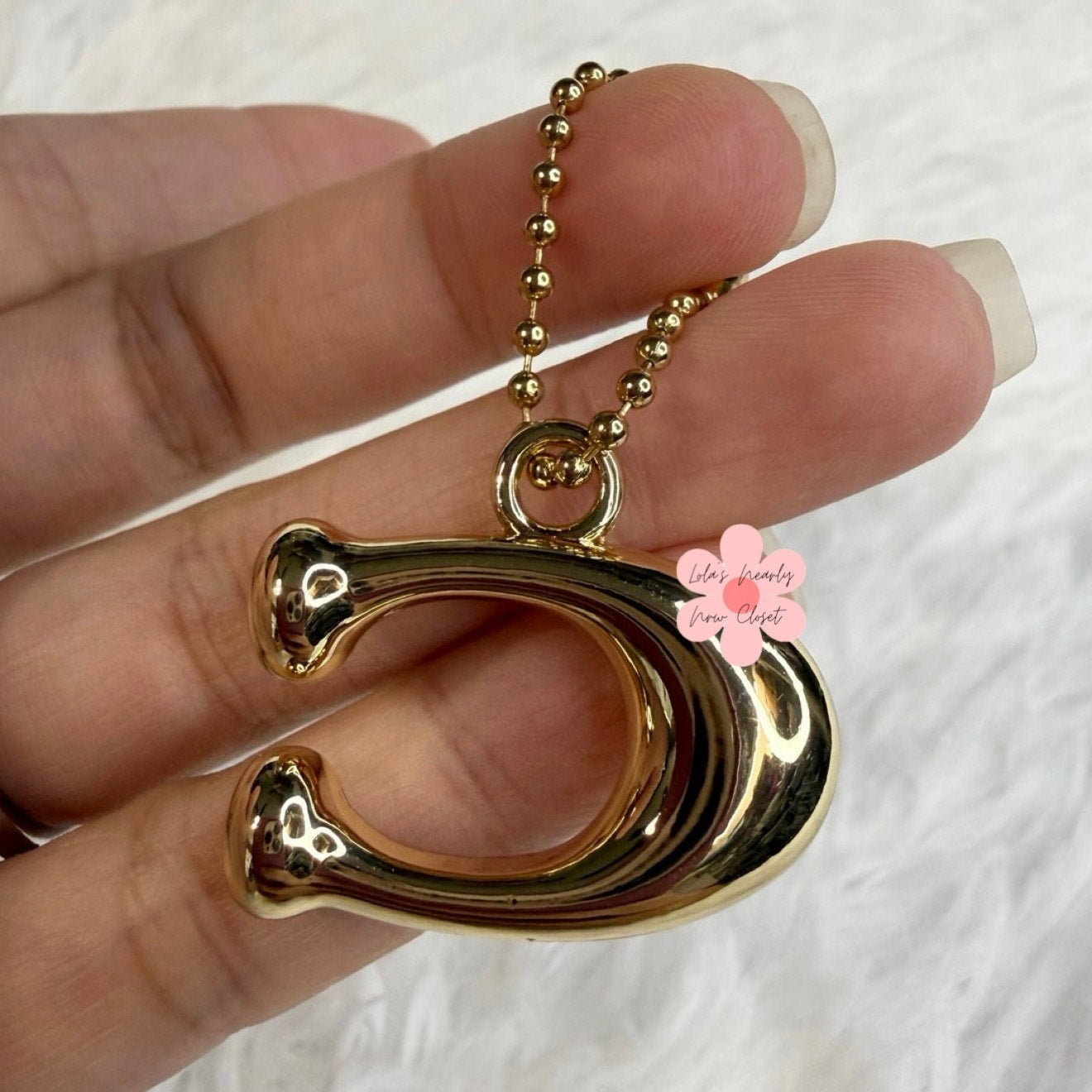 COACH "C" Hang Tag Key Fob Bag Charm