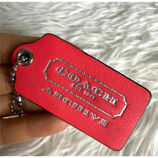 2" Coach ARCHIVE Fob Bag Charm Hang tag Hangtag