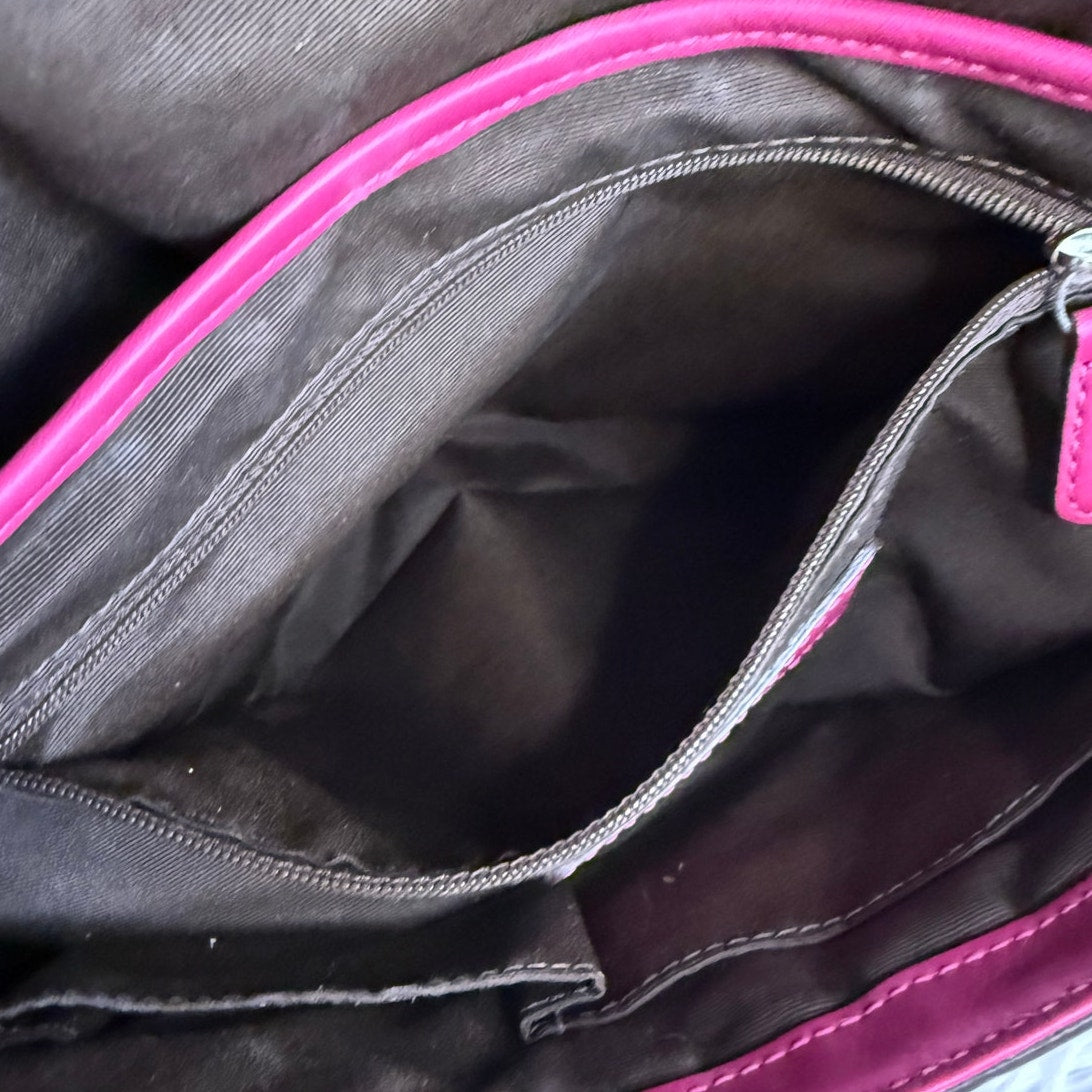 Y2K COACH Pink F13729 Flap Hobo Shoulder Bag