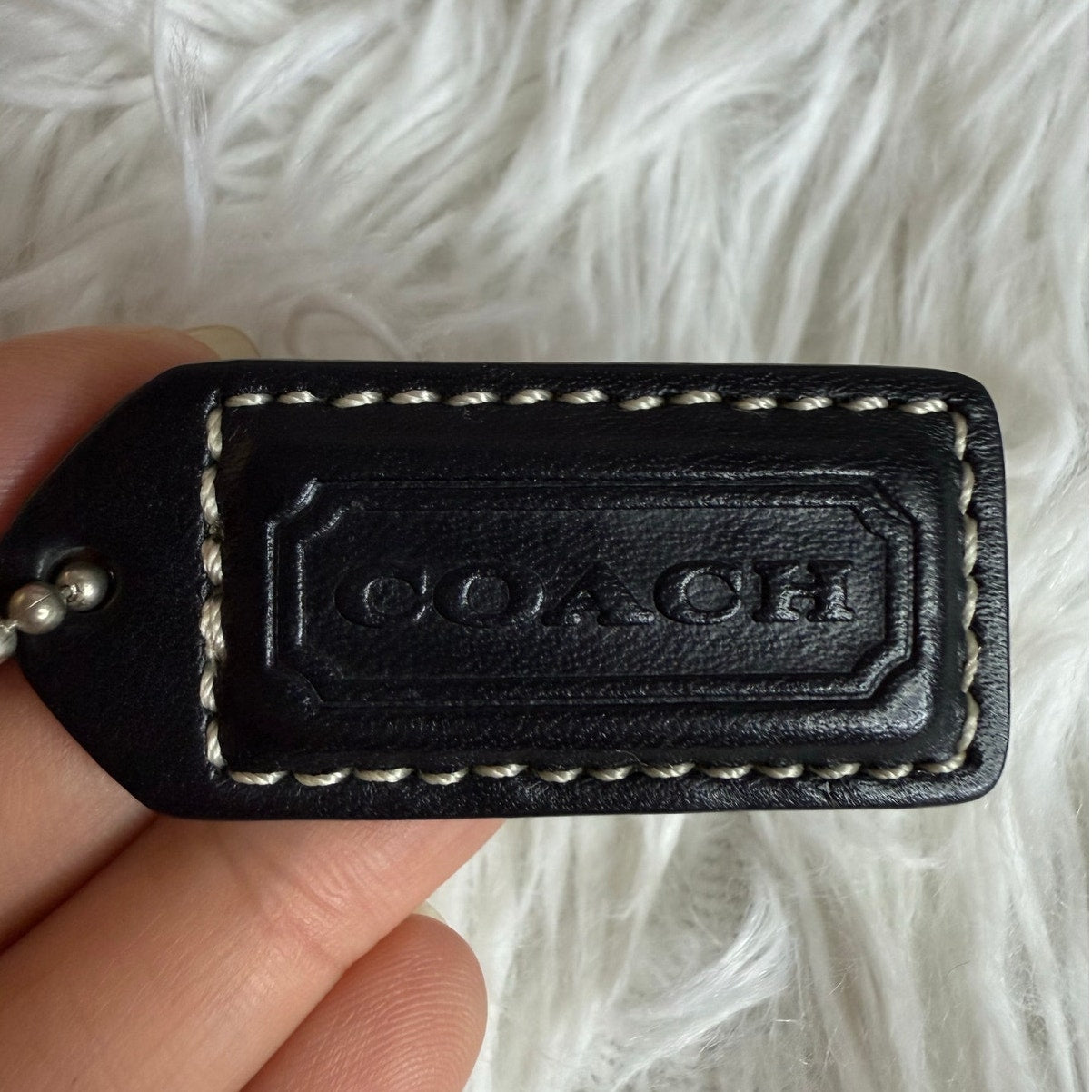 1.5" y2k COACH Vintage Fob Bag Charm Hang tag Hangtag