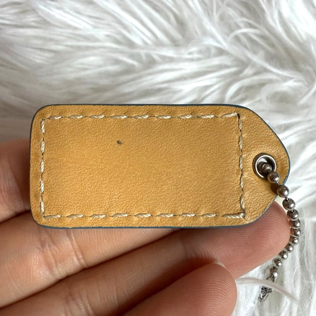 1.5" y2k COACH Vintage Fob Bag Charm Hang tag Hangtag