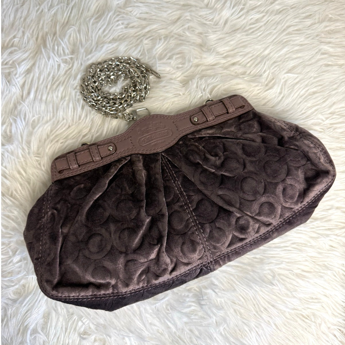 RARE y2k COACH Turnlock Garnet Mini Purse Clutch Handbag