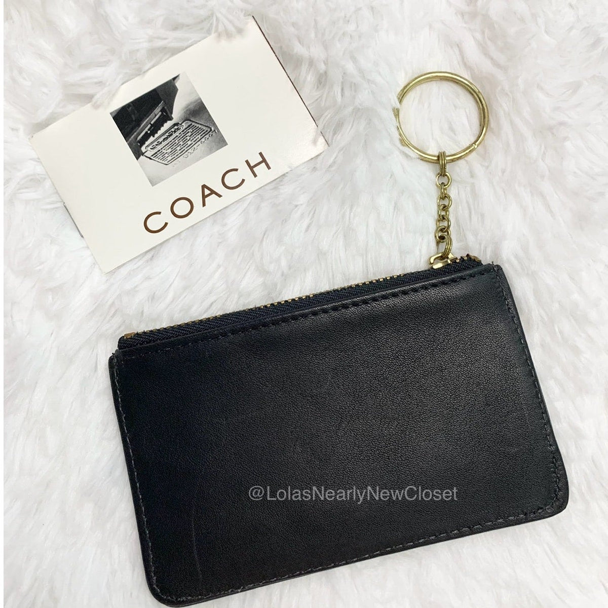 Vintage Coach Black Mini Skinny Case Wallet 6902