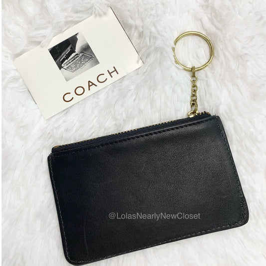 Vintage Coach Black Mini Skinny Case Wallet 6902