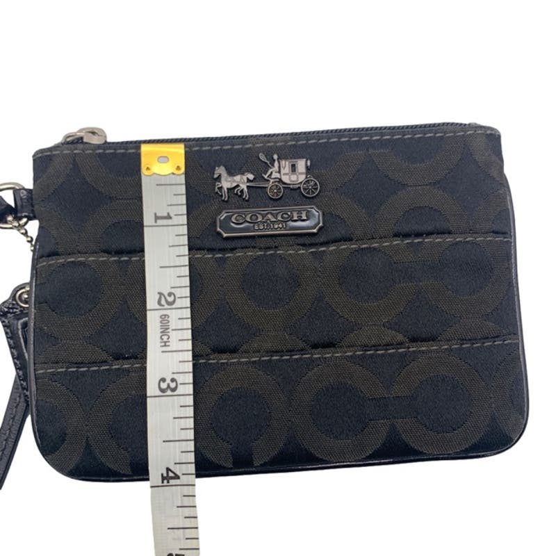 COACH Black Signature Canvas Wristlet