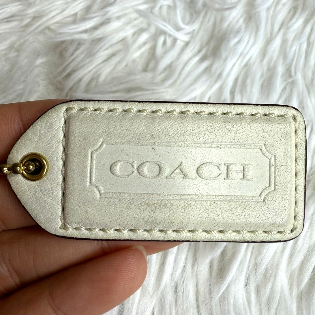 2"  y2k COACH Vintage Fob Bag Charm Hang tag Hangtag