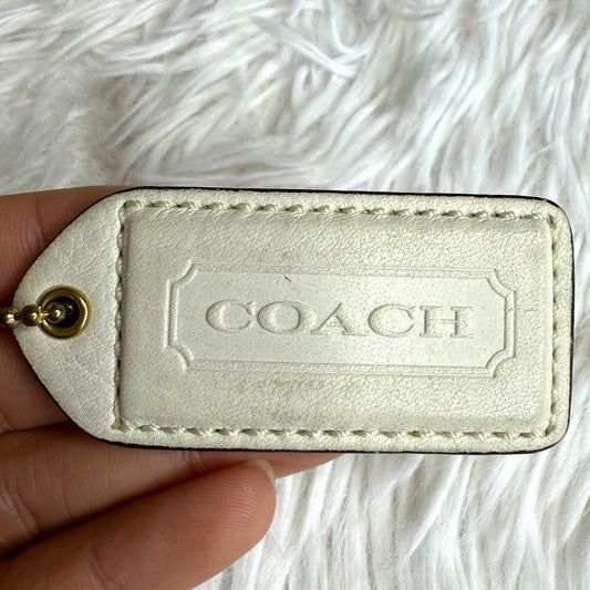 2"  y2k COACH Vintage Fob Bag Charm Hang tag Hangtag