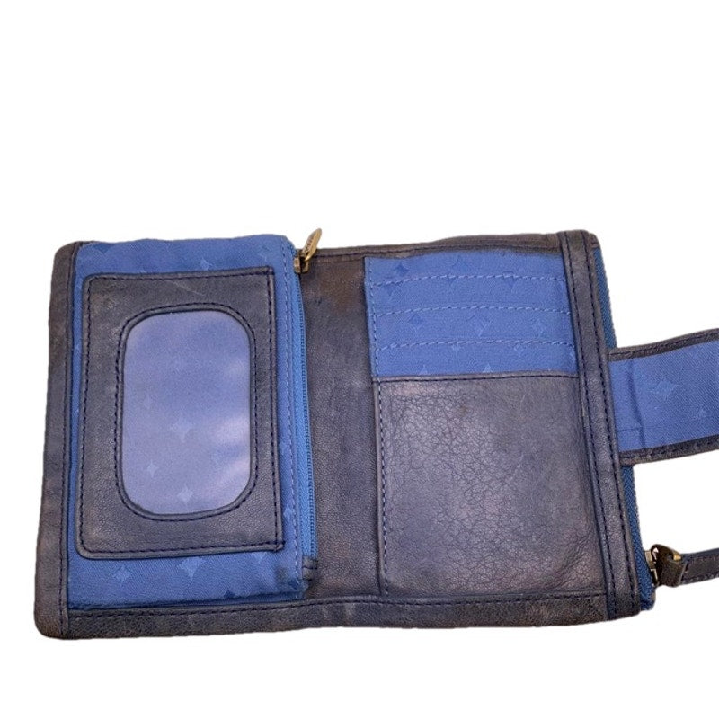 Vintage Fossil Gray Blue Wallet