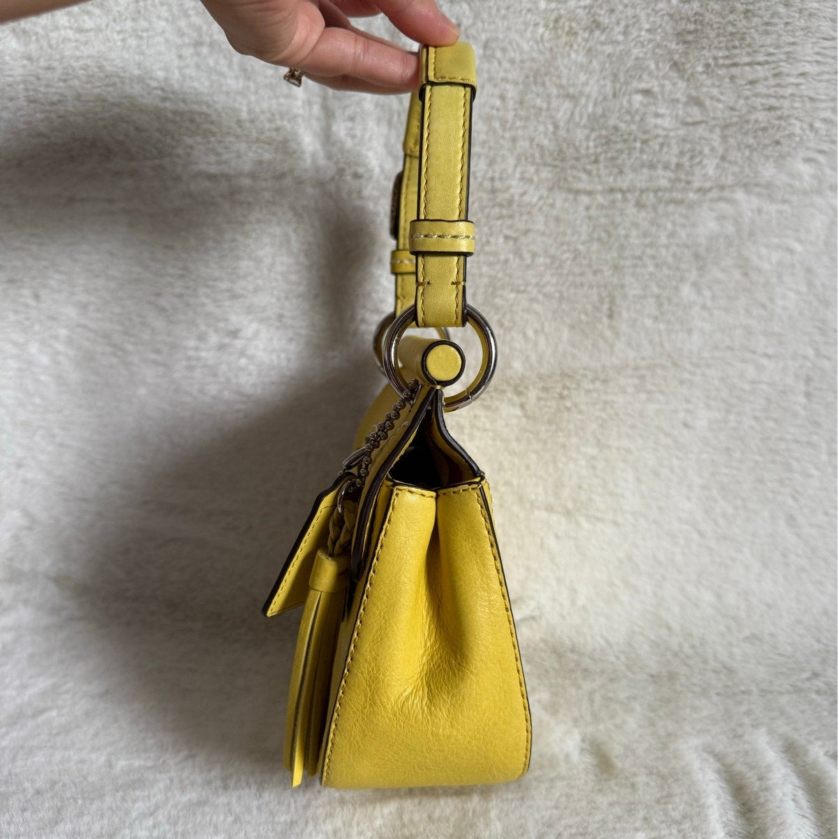 y2k COACH Legacy Yellow Top Handle Crossbody