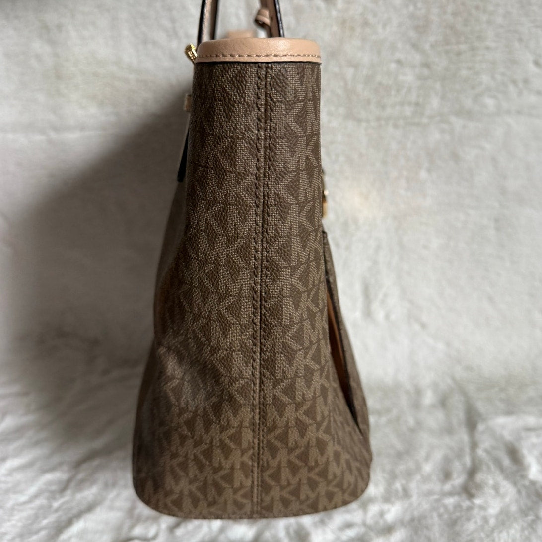 Michael Kors Brown Jet Set Medium Logo Tote Bag