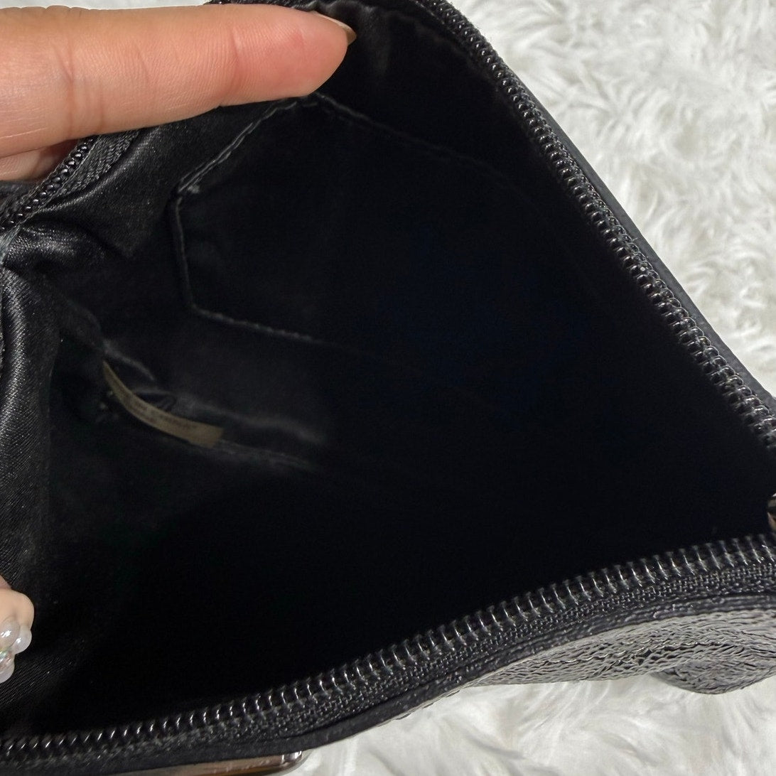 COACH Black Patent Leather Wristlet