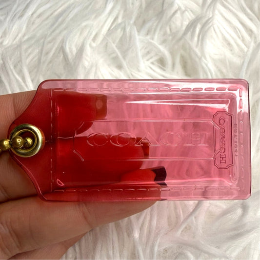 2.5" Coach Poppy Fob Bag Charm Hang tag Hangtag