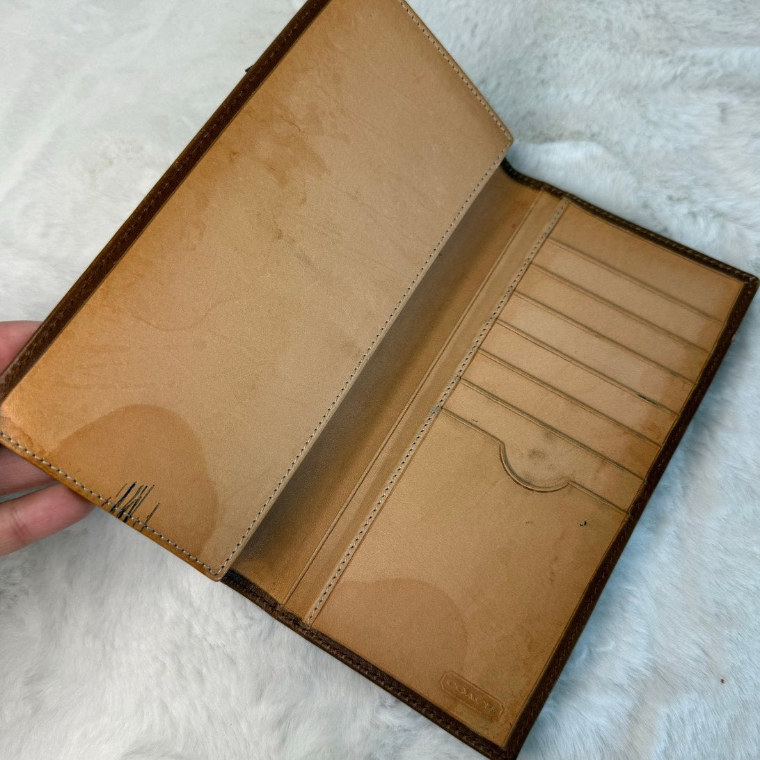 Vintage Coach Made in Spain Wallet Card Holder Checkbook