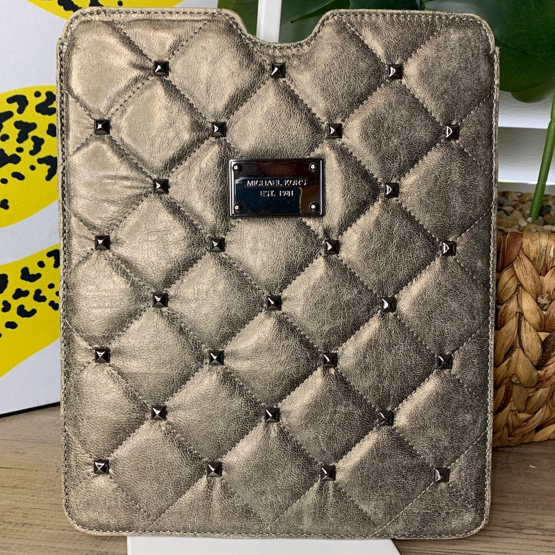 Michael Kors Metallic Broze Ipad Tablet Sleeve Slim