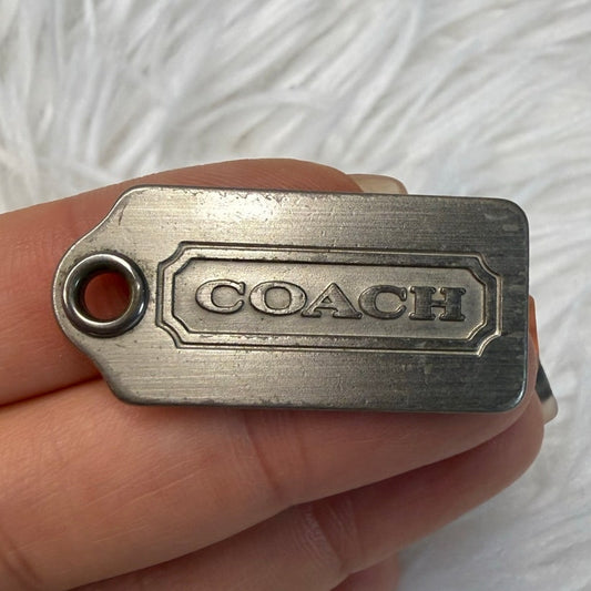 1" COACH Metal Fob Bag Charm Hang tag Hangtag