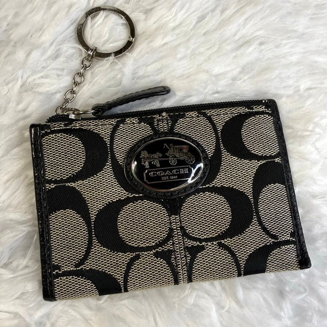y2k Coach Black Carriage Card Holder Coin Purse Wallet