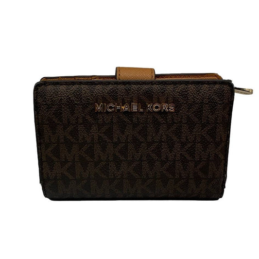 MICHAEL KORS Brown Signature Card Holder / Wallet