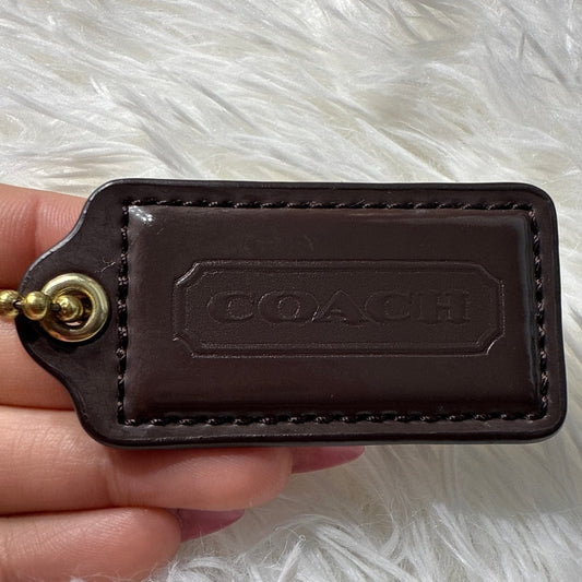 2” COACH Patent Leather Fob Bag Charm Hang tag Hangtag