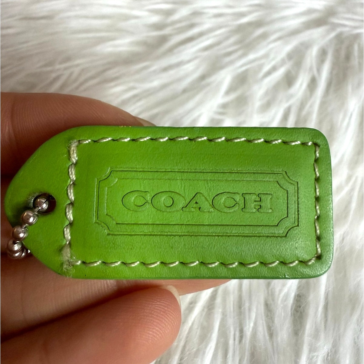 1.5" y2k COACH Vintage Fob Bag Charm Hang tag Hangtag