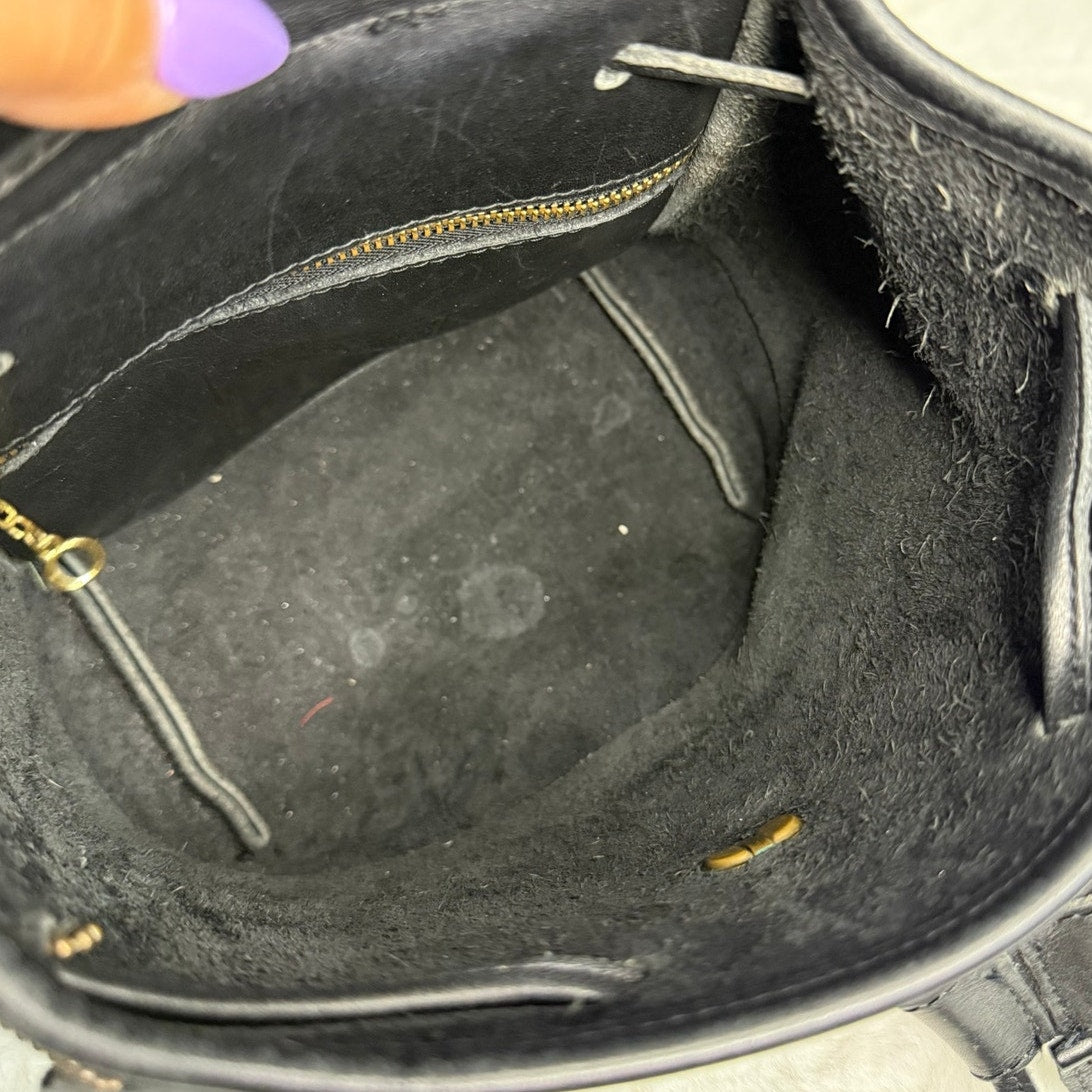 Vintage Coach Black 9960 Daypack Drawstring Backpack