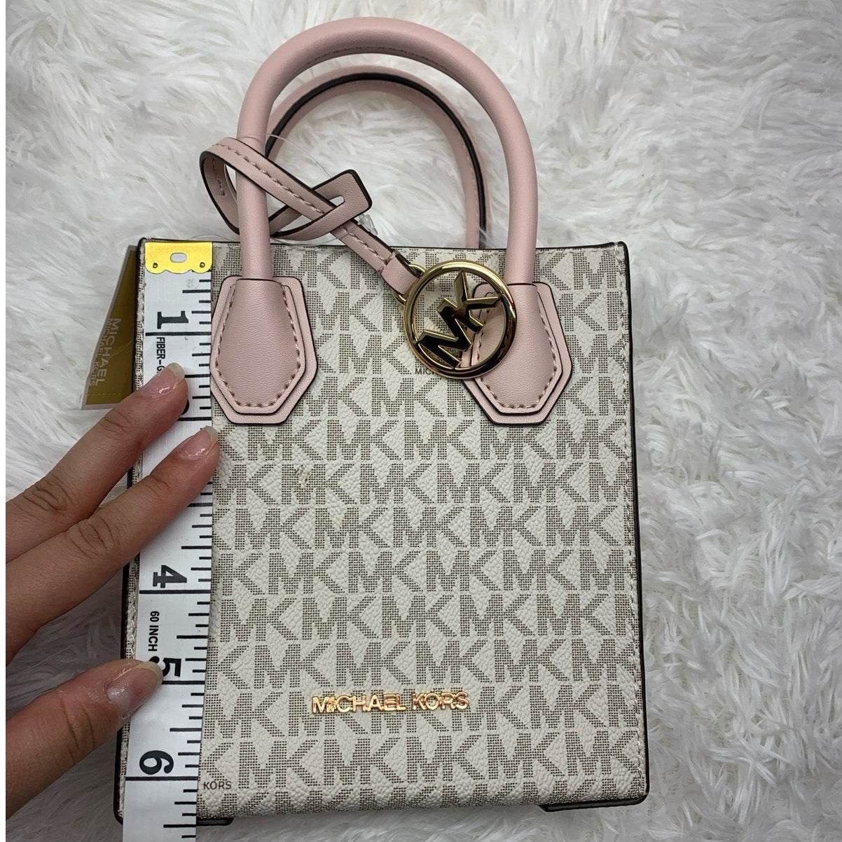 NWT Michael Kors Mercer Extra-Small Logo and Leather Crossbody Bag