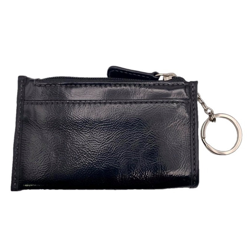 COACH Black Patent Leather Coin Purse / Cardholder