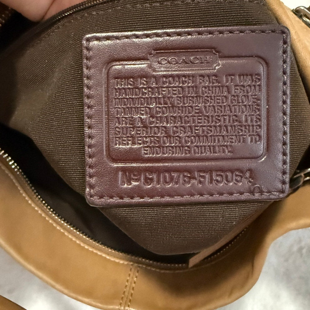 Coach F15064 Leather Duffle Crossbody Shoulder Bag
