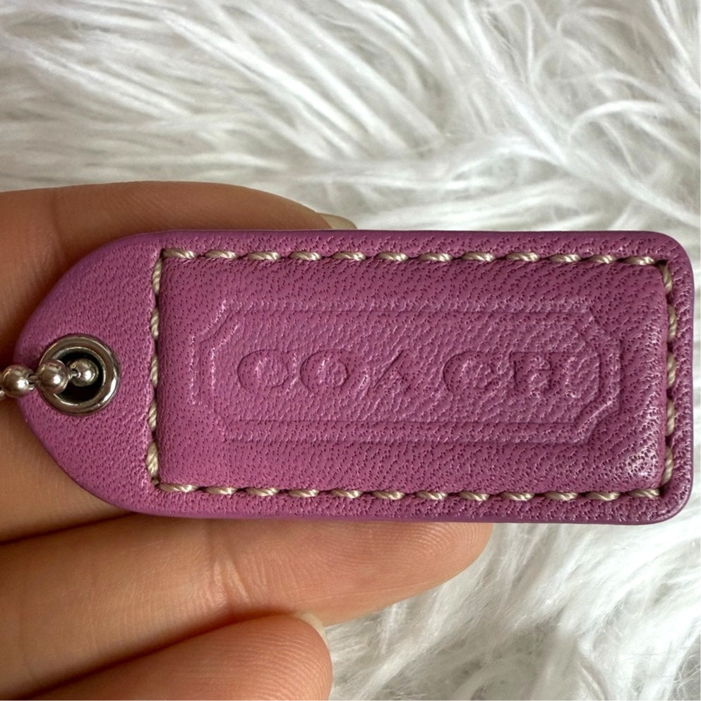 1.5" y2k COACH Vintage Fob Bag Charm Hang tag Hangtag