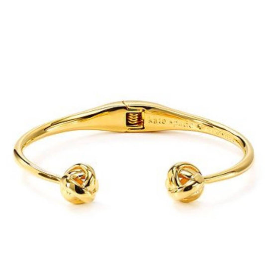 Kate Spade New York 'Dainty Sparklers' knot hinged cuff.