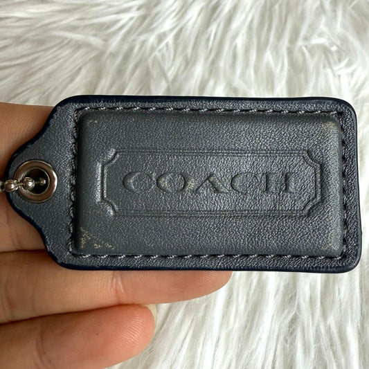 2" COACH Gray Fob Bag Charm Hang tag Hangtag