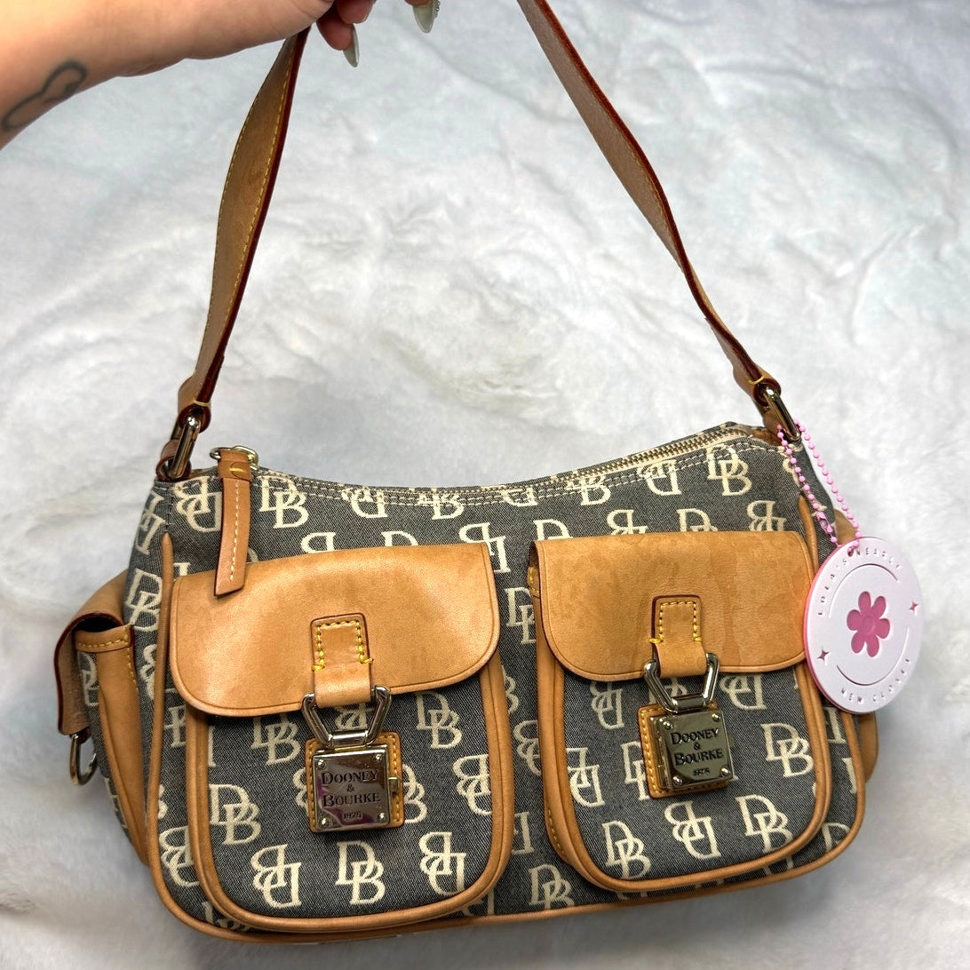 y2k DOONEY & BOURKE Vintage Double Pocket Shoulder Bag
