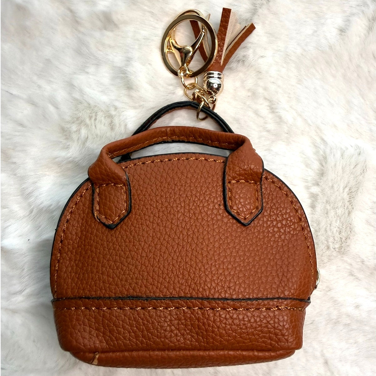 Mini Tote Bag Keychain Coin Purse Mini Pouch Zipper Fashion Charm Bag Charm