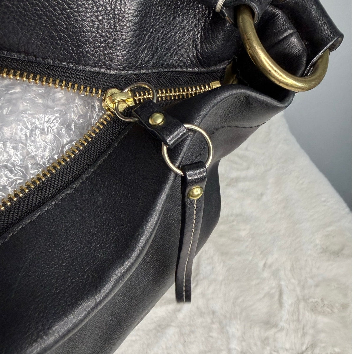 y2k Coach Black Carly Hobo Large Shoulder Bag