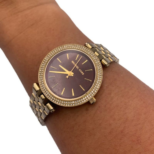 MICHAEL KORS Mini Darci Mother Gold Tone Watch