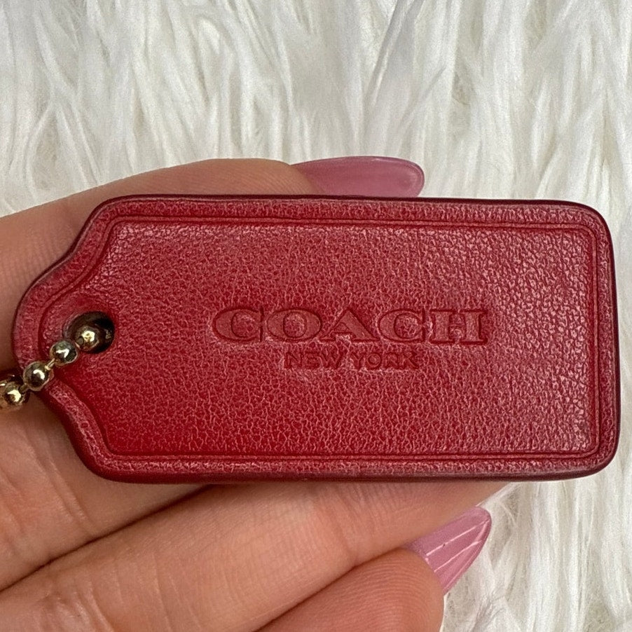 1.5" COACH Fob Bag Charm Hang tag Hangtag