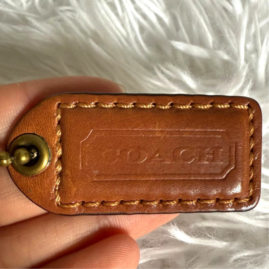y2k 1.5" Vintage COACH Fob Bag Charm Hang tag Hangtag