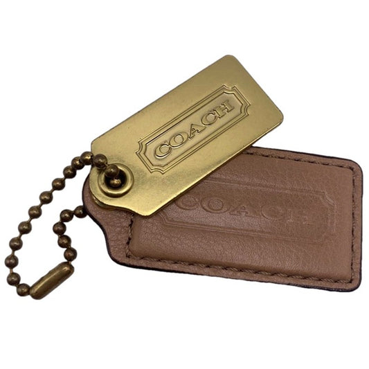 (2) COACH y2k Vintage Brass Replacement Hangtag Bag