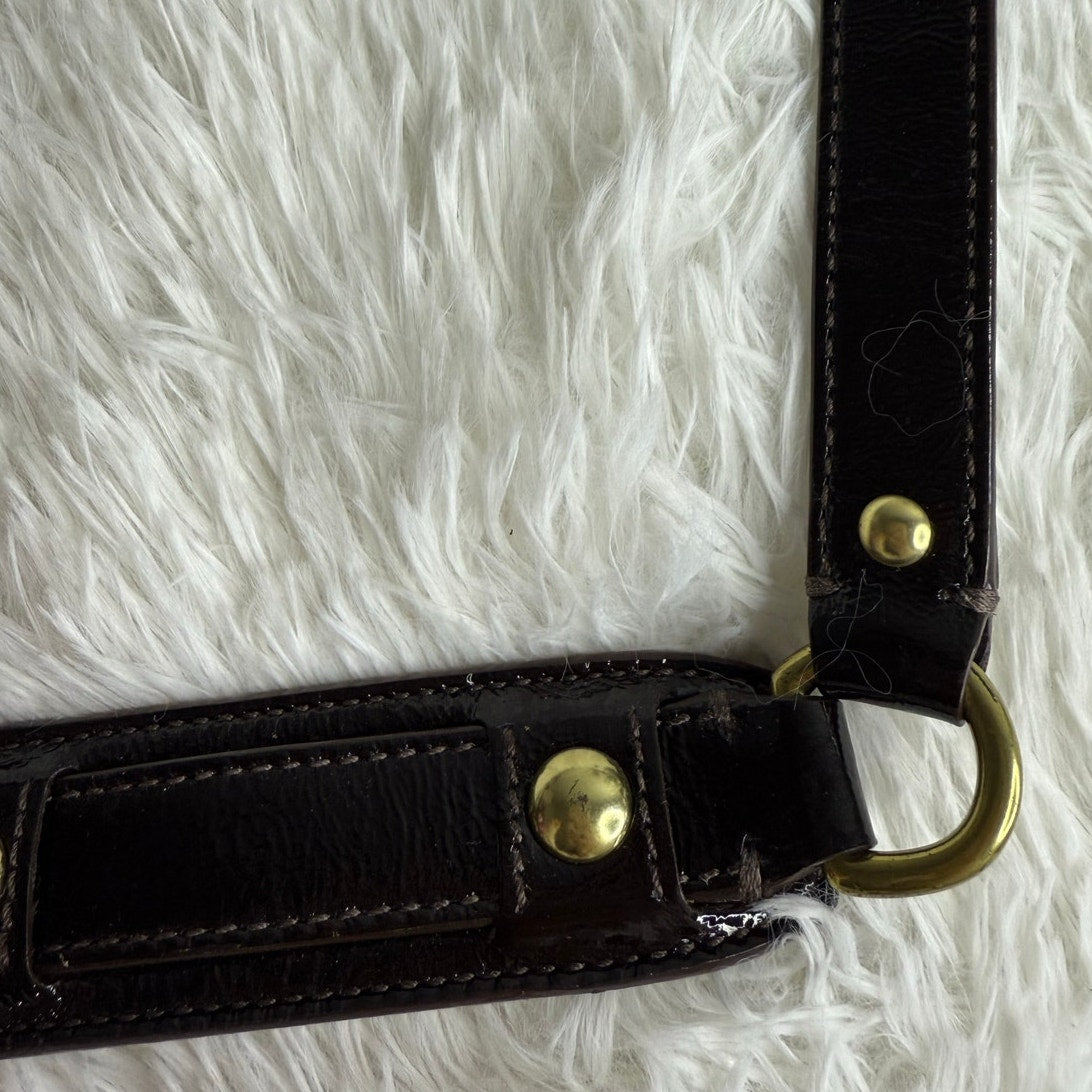 Brown Patent Leather Shoulder Replacement Strap