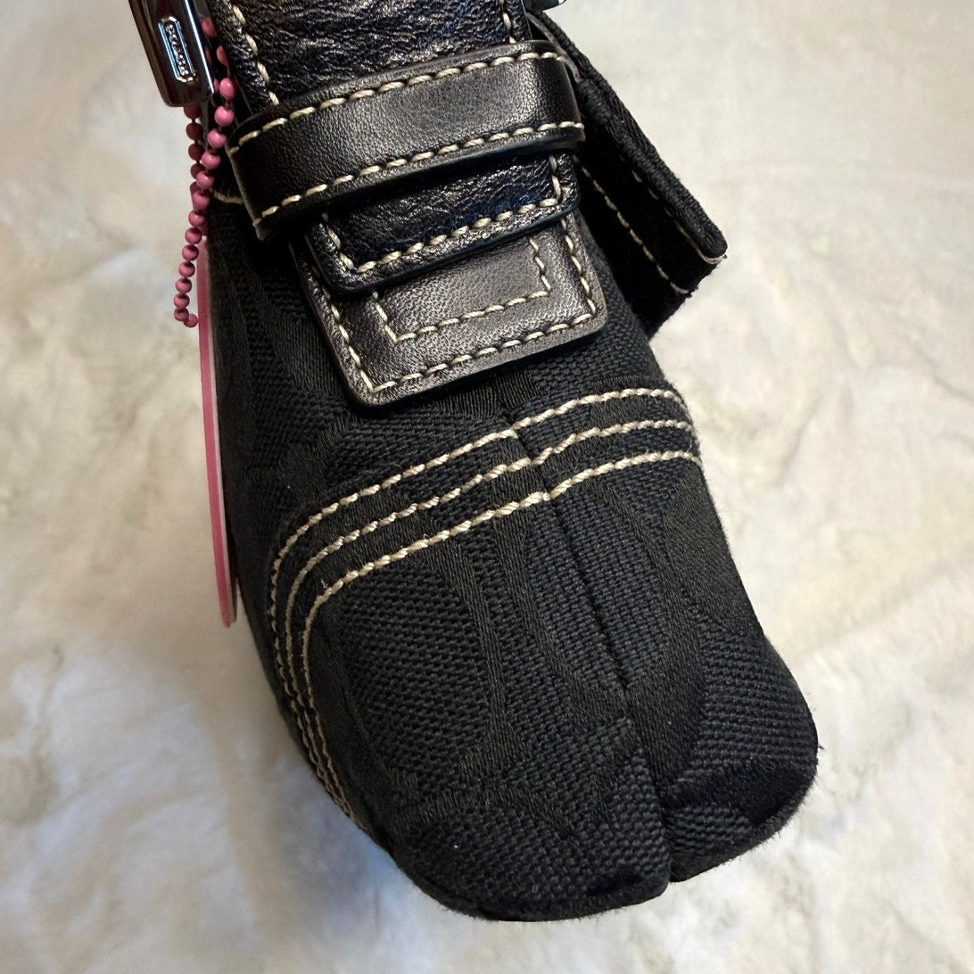 y2k COACH Vintage Black Soho Demi Flap 6280 Shoulder Bag